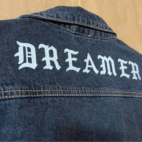 Umgee | Dreamer Distressed Oversized Longline Denim Jacket Button Front Size S - Picture 11 of 14